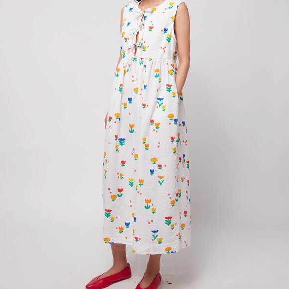 Bobo Choses Dresses & Skirts - Bobo Choses Garden Party print tie string dress
